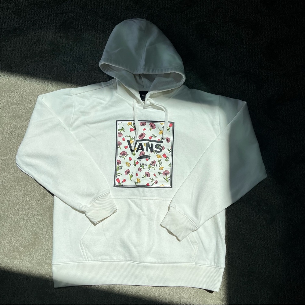 EUC Women's Vans Poppy Hoodie size Medium in White